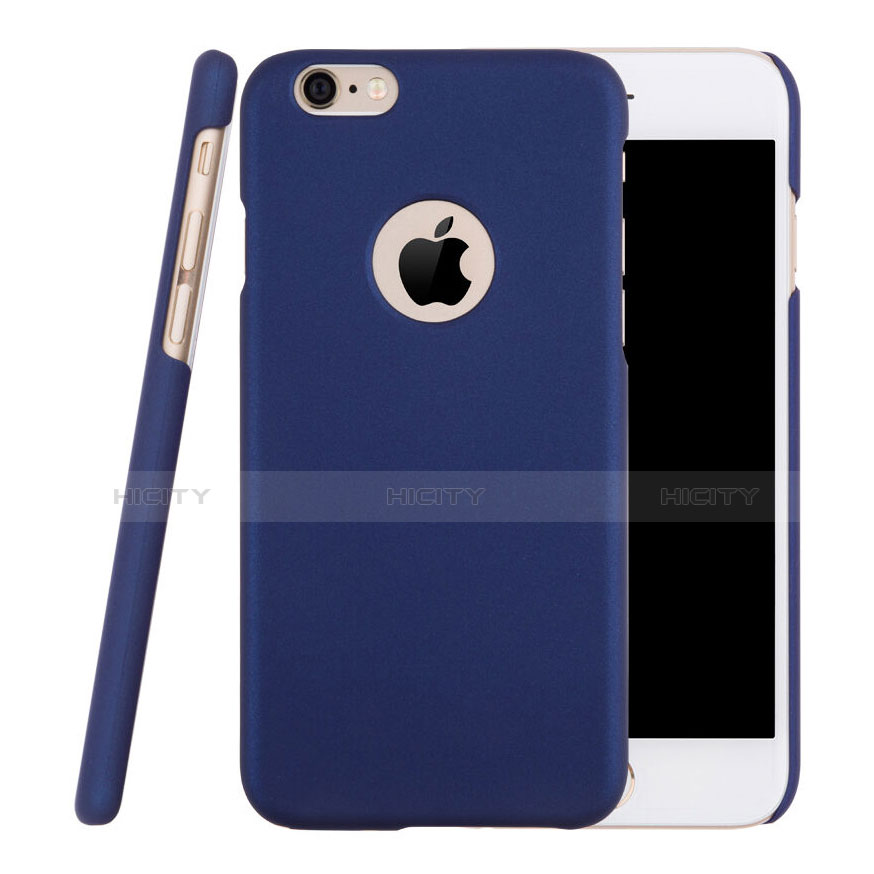 Coque Plastique Rigide avec Trou Mat pour Apple iPhone 6 Plus Bleu Plus