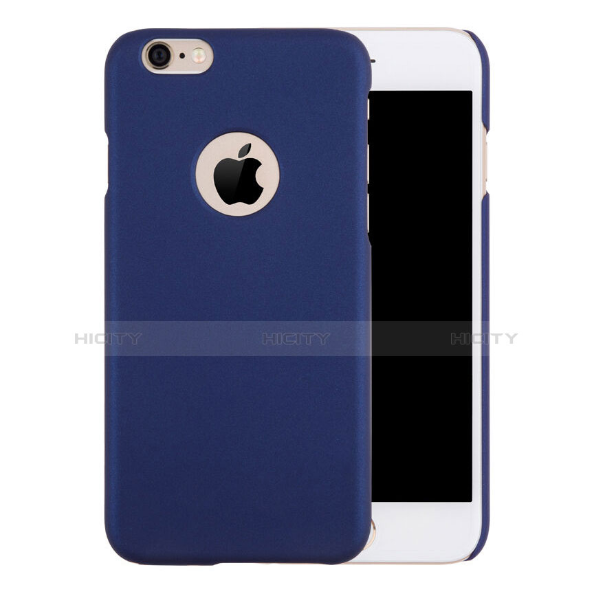 Coque Plastique Rigide avec Trou Mat pour Apple iPhone 6 Plus Bleu Plus