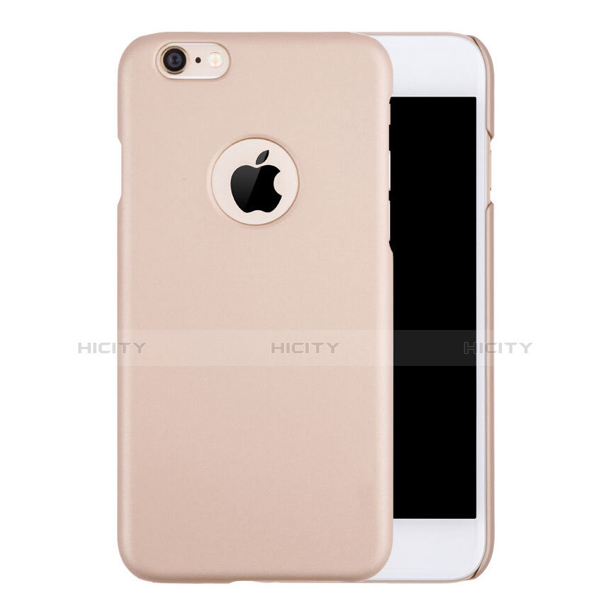 Coque Plastique Rigide avec Trou Mat pour Apple iPhone 6 Plus Or Rose Plus