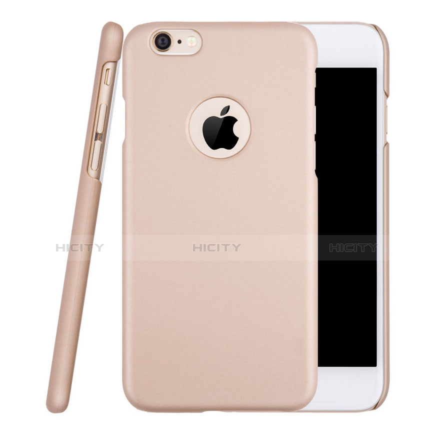 Coque Plastique Rigide avec Trou Mat pour Apple iPhone 6S Plus Or Rose Plus