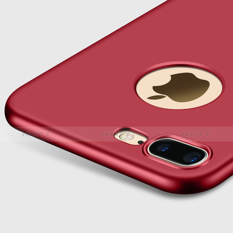 Coque Plastique Rigide avec Trou Mat pour Apple iPhone 7 Plus Rouge Plus