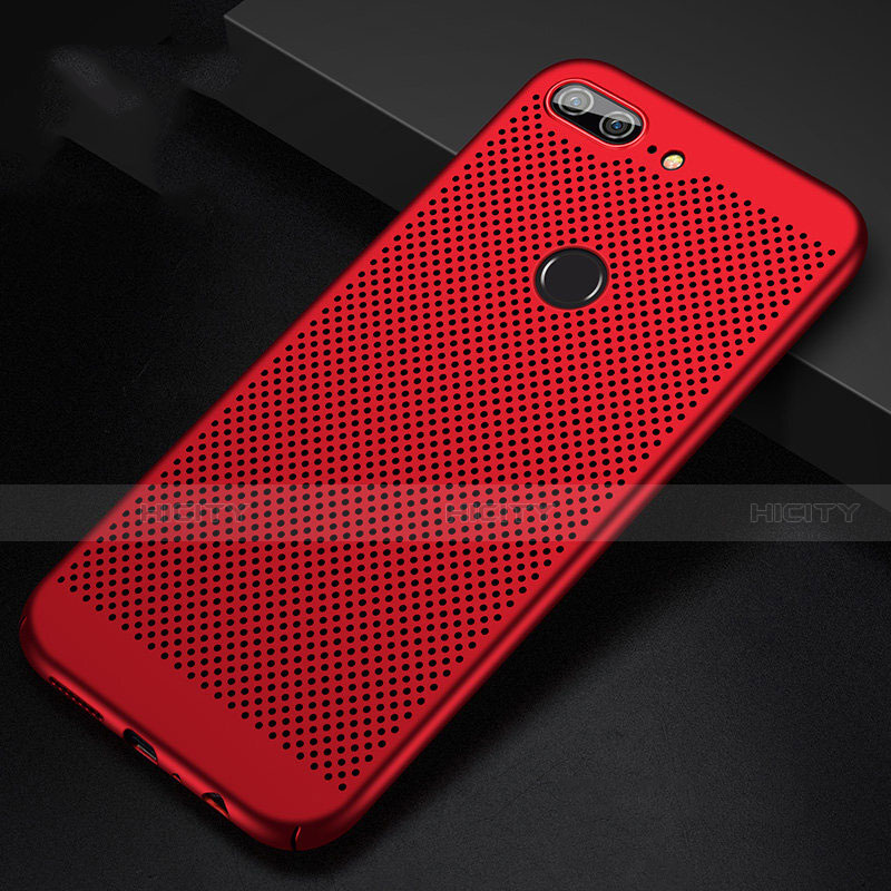 Coque Plastique Rigide Etui Housse Mailles Filet pour Huawei Honor 9 Lite Rouge Plus