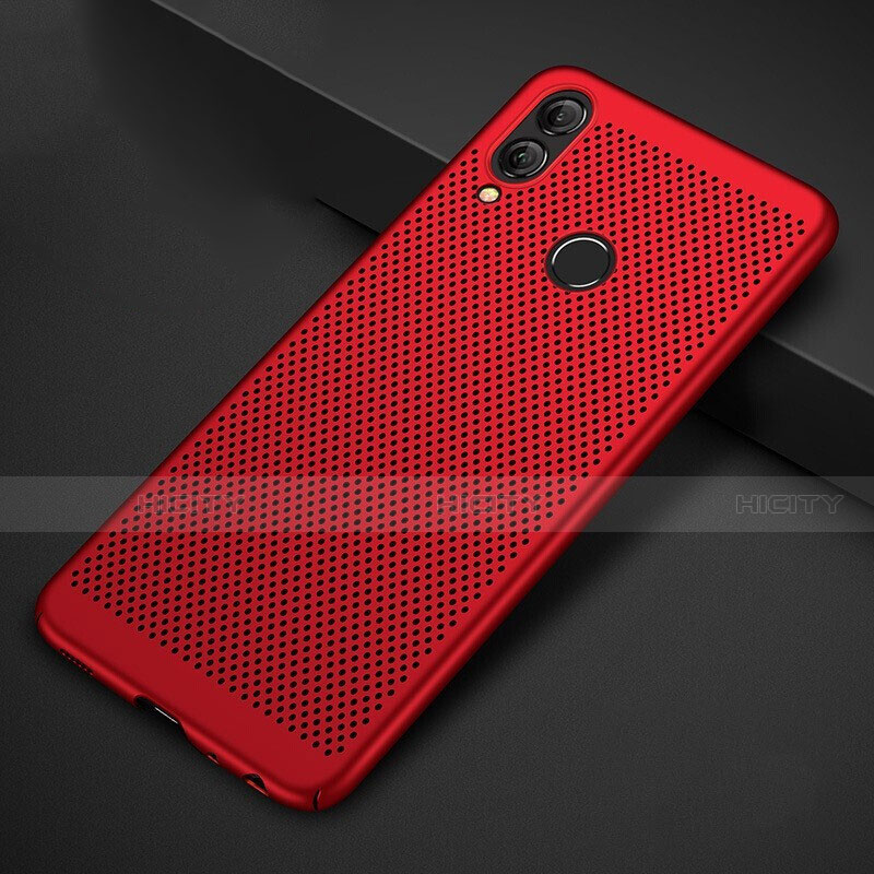 Coque Plastique Rigide Etui Housse Mailles Filet pour Huawei Honor View 10 Lite Rouge Plus