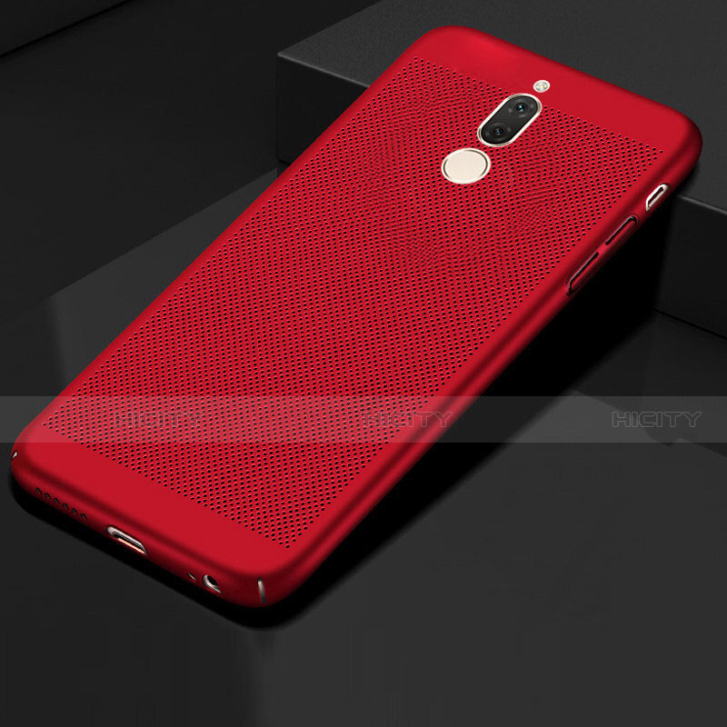 Coque Plastique Rigide Etui Housse Mailles Filet pour Huawei Nova 2i Rouge Plus