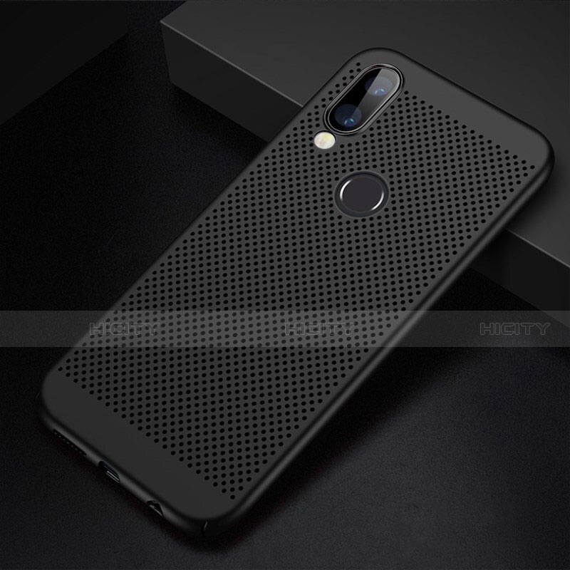 Coque Plastique Rigide Etui Housse Mailles Filet pour Huawei Nova 3i Noir Plus