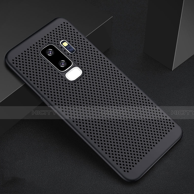 Coque Plastique Rigide Etui Housse Mailles Filet pour Samsung Galaxy S9 Plus Noir Plus