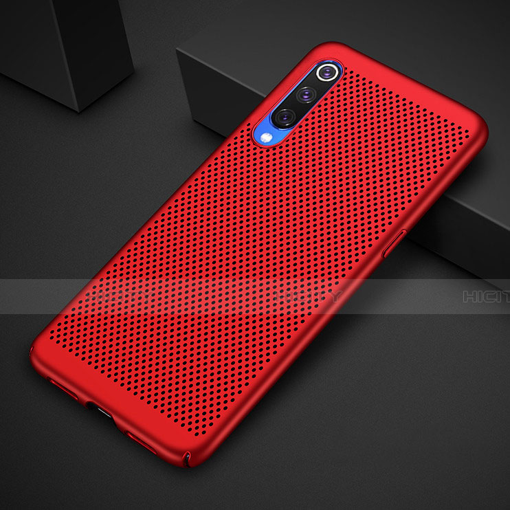 Coque Plastique Rigide Etui Housse Mailles Filet pour Xiaomi Mi 9 Lite Rouge Plus