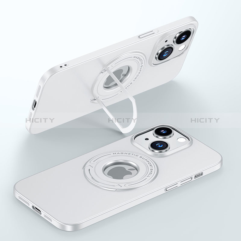 Coque Plastique Rigide Etui Housse Mat avec Mag-Safe Magnetic Magnetique JB1 pour Apple iPhone 15 Blanc Plus