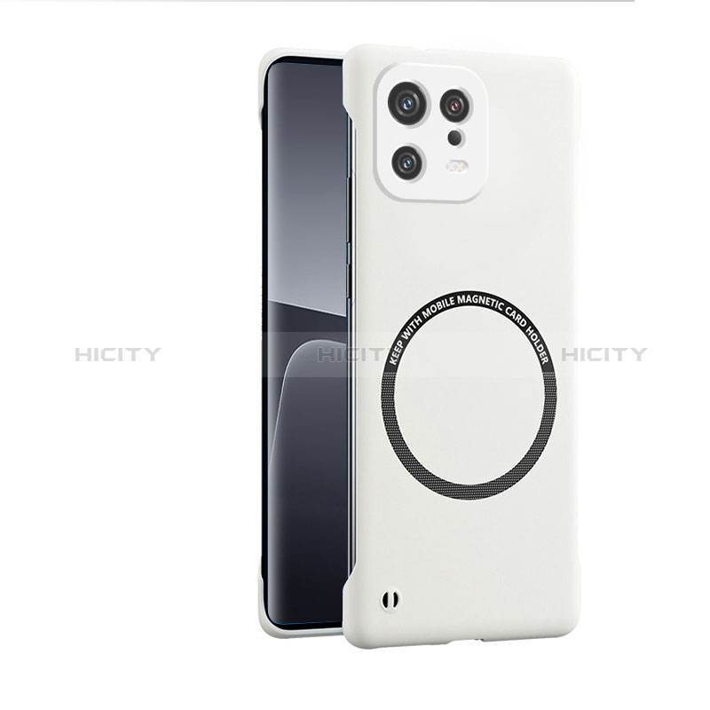 Coque Plastique Rigide Etui Housse Mat avec Mag-Safe Magnetic Magnetique pour Xiaomi Mi 13 5G Blanc Plus