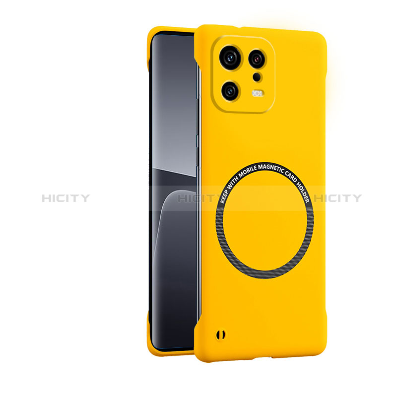 Coque Plastique Rigide Etui Housse Mat avec Mag-Safe Magnetic Magnetique pour Xiaomi Mi 13 5G Jaune Plus