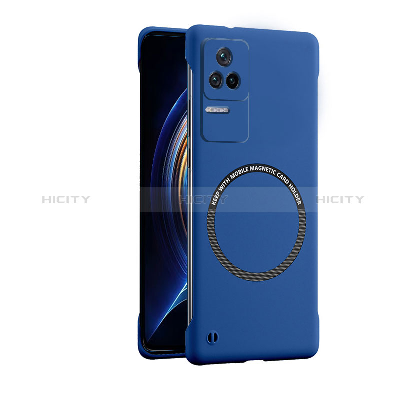 Coque Plastique Rigide Etui Housse Mat avec Mag-Safe Magnetic Magnetique pour Xiaomi Redmi K50 Pro 5G Bleu Plus