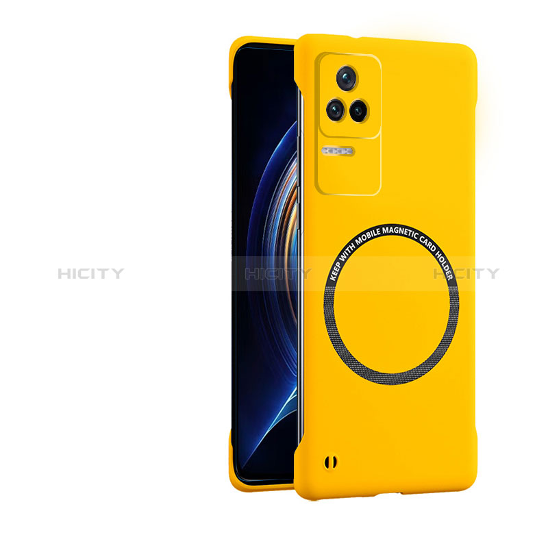 Coque Plastique Rigide Etui Housse Mat avec Mag-Safe Magnetic Magnetique pour Xiaomi Redmi K50 Pro 5G Jaune Plus