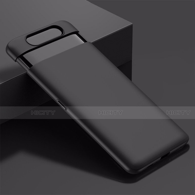 Coque Plastique Rigide Etui Housse Mat G01 pour Samsung Galaxy A80 Noir Plus