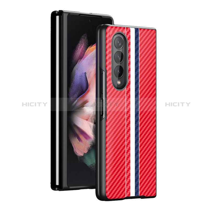 Coque Plastique Rigide Etui Housse Mat H01 pour Samsung Galaxy Z Fold3 5G Rouge Plus