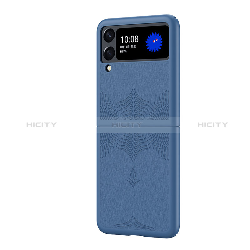 Coque Plastique Rigide Etui Housse Mat H03 pour Samsung Galaxy Z Flip3 5G Bleu Plus