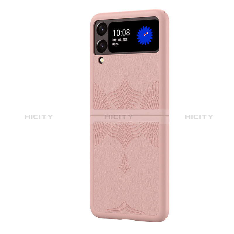 Coque Plastique Rigide Etui Housse Mat H03 pour Samsung Galaxy Z Flip3 5G Or Rose Plus