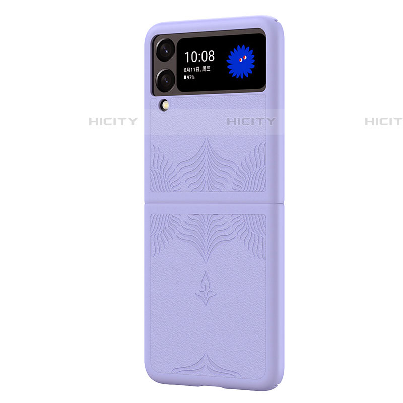 Coque Plastique Rigide Etui Housse Mat H03 pour Samsung Galaxy Z Flip4 5G Violet Plus