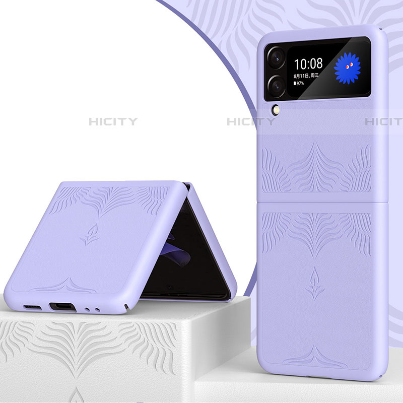 Coque Plastique Rigide Etui Housse Mat H04 pour Samsung Galaxy Z Flip4 5G Violet Plus