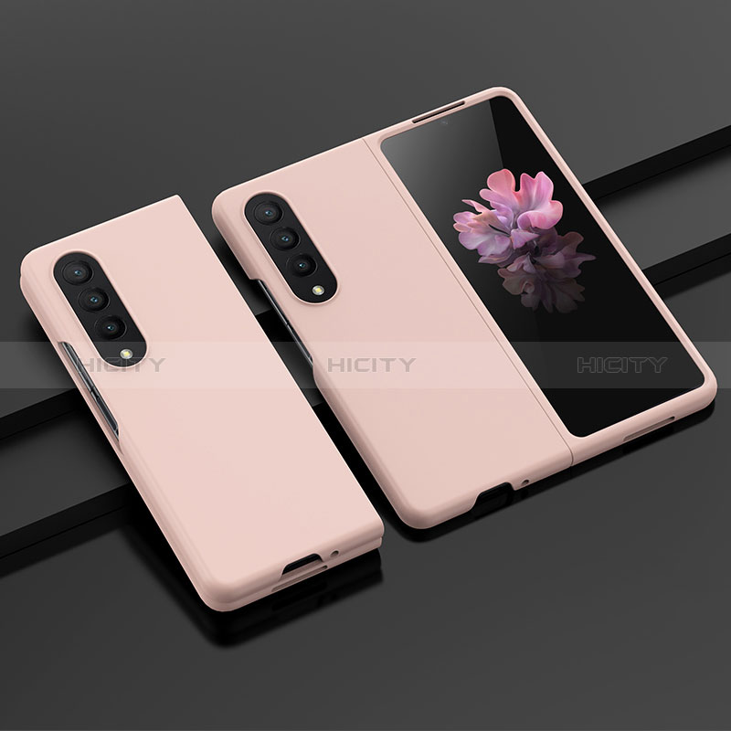 Coque Plastique Rigide Etui Housse Mat H04 pour Samsung Galaxy Z Fold3 5G Or Rose Plus