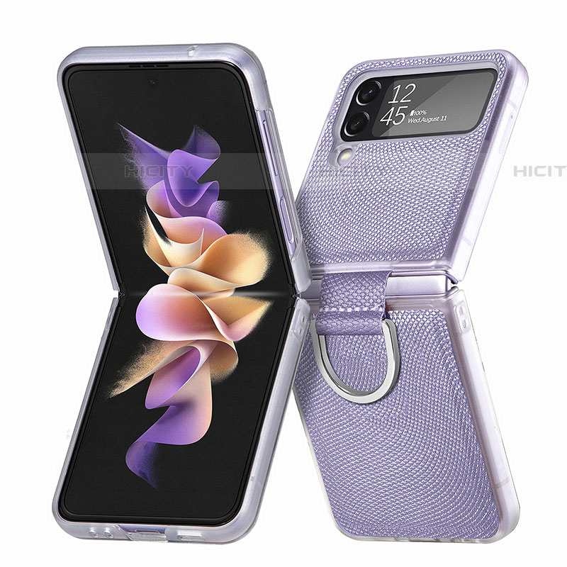 Coque Plastique Rigide Etui Housse Mat H05 pour Samsung Galaxy Z Flip4 5G Violet Clair Plus