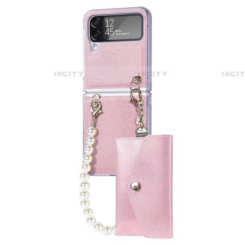 Coque Plastique Rigide Etui Housse Mat H06 pour Samsung Galaxy Z Flip4 5G Or Rose Plus