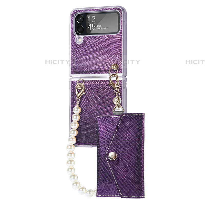 Coque Plastique Rigide Etui Housse Mat H06 pour Samsung Galaxy Z Flip4 5G Violet Plus