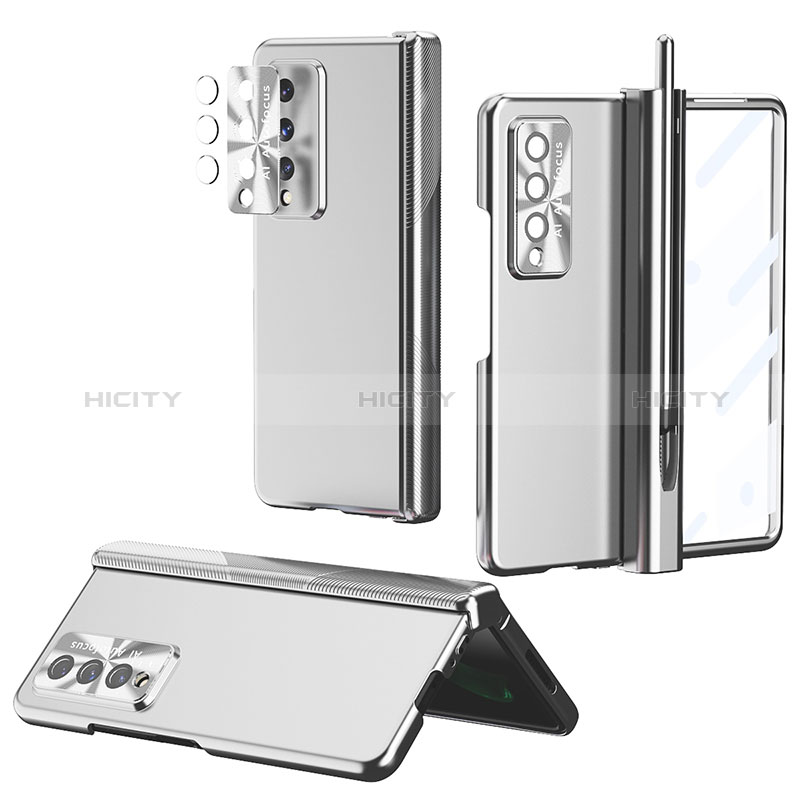 Coque Plastique Rigide Etui Housse Mat H08 pour Samsung Galaxy Z Fold3 5G Argent Plus