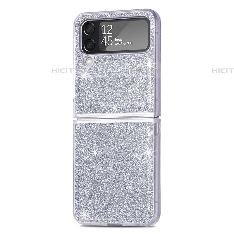 Coque Plastique Rigide Etui Housse Mat L02 pour Samsung Galaxy Z Flip4 5G Argent Plus