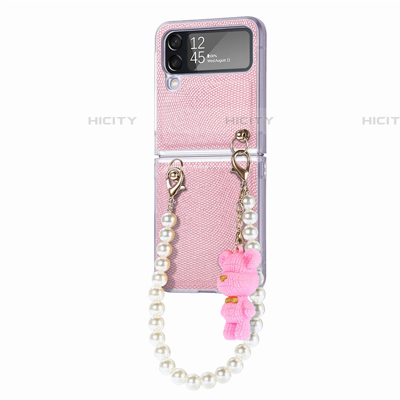 Coque Plastique Rigide Etui Housse Mat L03 pour Samsung Galaxy Z Flip4 5G Or Rose Plus