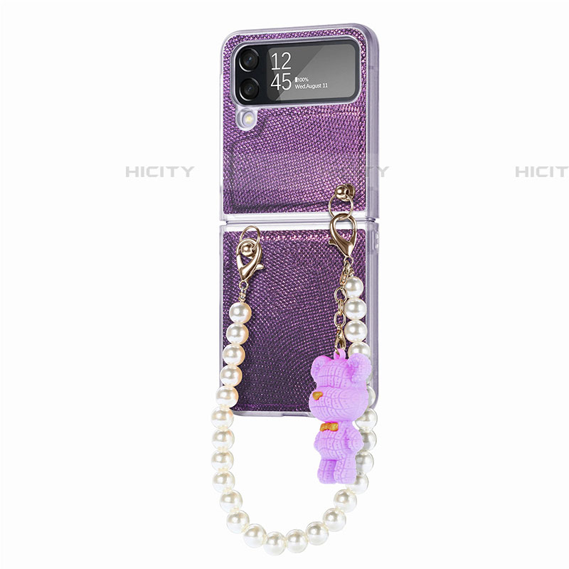 Coque Plastique Rigide Etui Housse Mat L03 pour Samsung Galaxy Z Flip4 5G Violet Plus