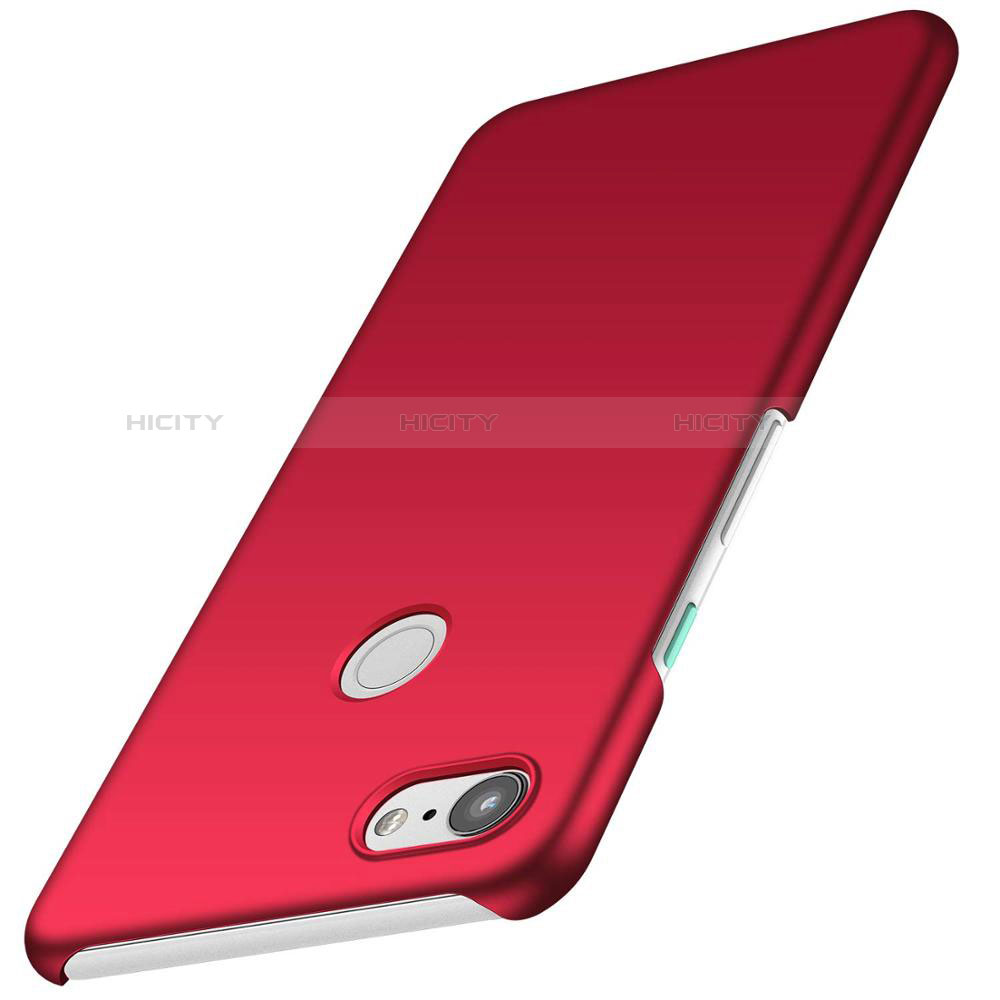 Coque Plastique Rigide Etui Housse Mat M01 pour Google Pixel 3 Rouge Plus