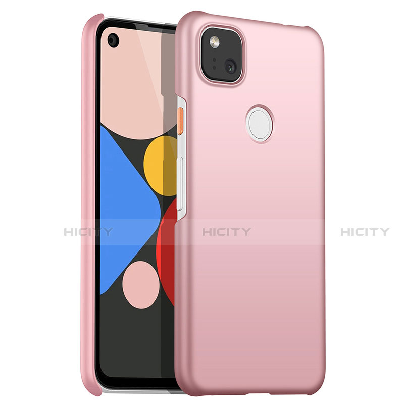 Coque Plastique Rigide Etui Housse Mat M01 pour Google Pixel 4a Or Rose Plus