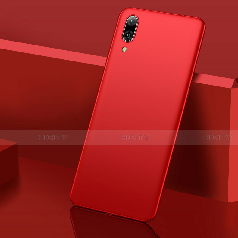 Coque Plastique Rigide Etui Housse Mat M01 pour Huawei Y7 (2019) Rouge Plus