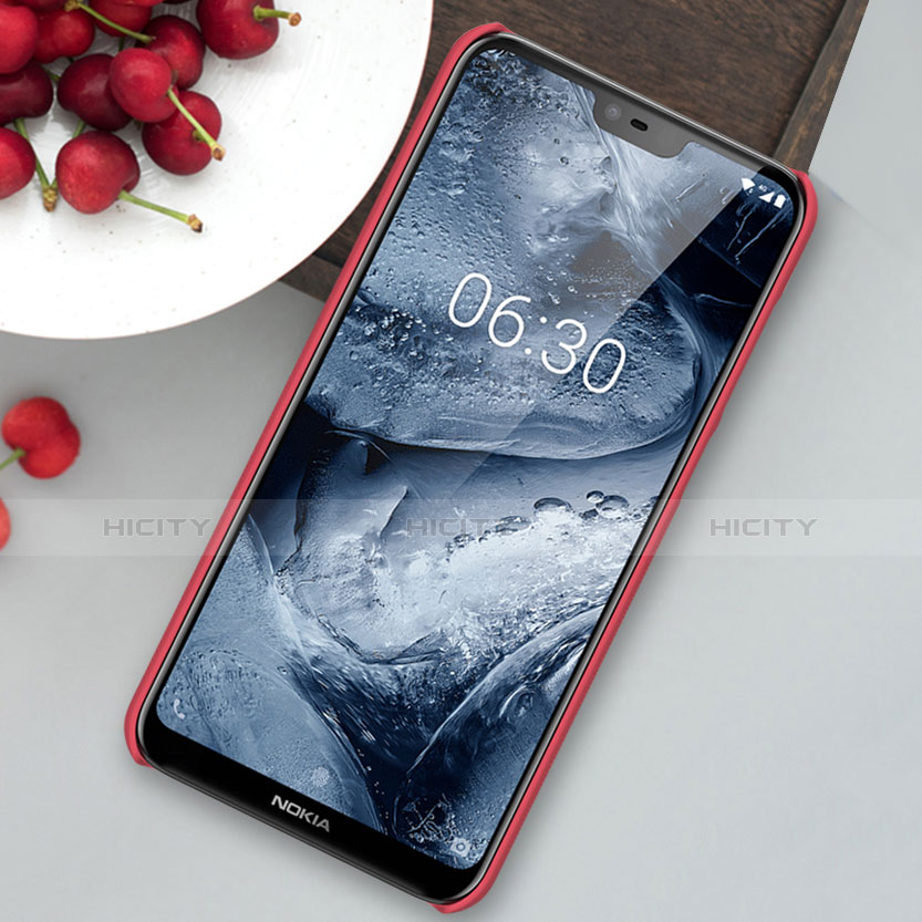 Coque Plastique Rigide Etui Housse Mat M01 pour Nokia 6.1 Plus Rouge Plus