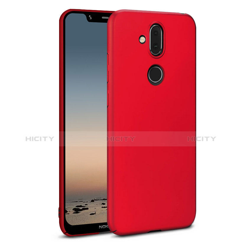 Coque Plastique Rigide Etui Housse Mat M01 pour Nokia 7.1 Plus Rouge Plus