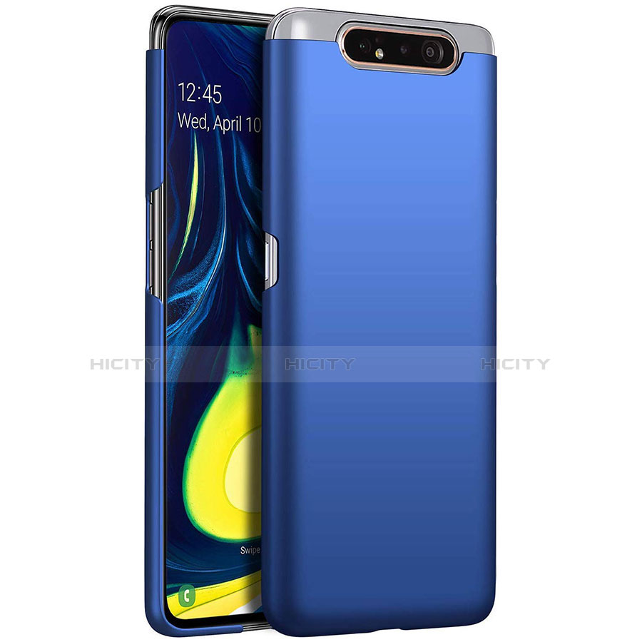 Coque Plastique Rigide Etui Housse Mat M01 pour Samsung Galaxy A80 Bleu Plus