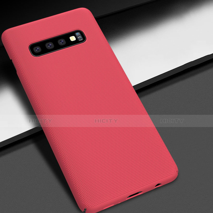 Coque Plastique Rigide Etui Housse Mat M01 pour Samsung Galaxy S10 Plus Rouge Plus