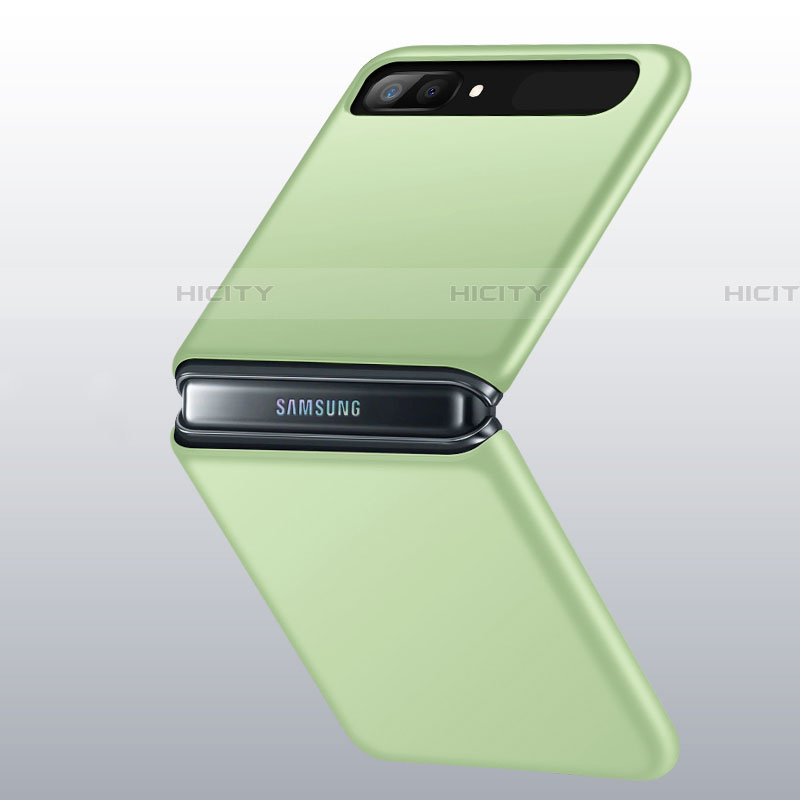 Coque Plastique Rigide Etui Housse Mat M01 pour Samsung Galaxy Z Flip Vert Plus