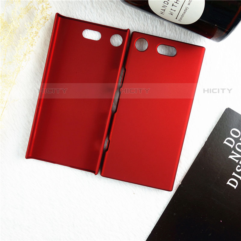 Coque Plastique Rigide Etui Housse Mat M01 pour Sony Xperia XZ1 Compact Rouge Plus