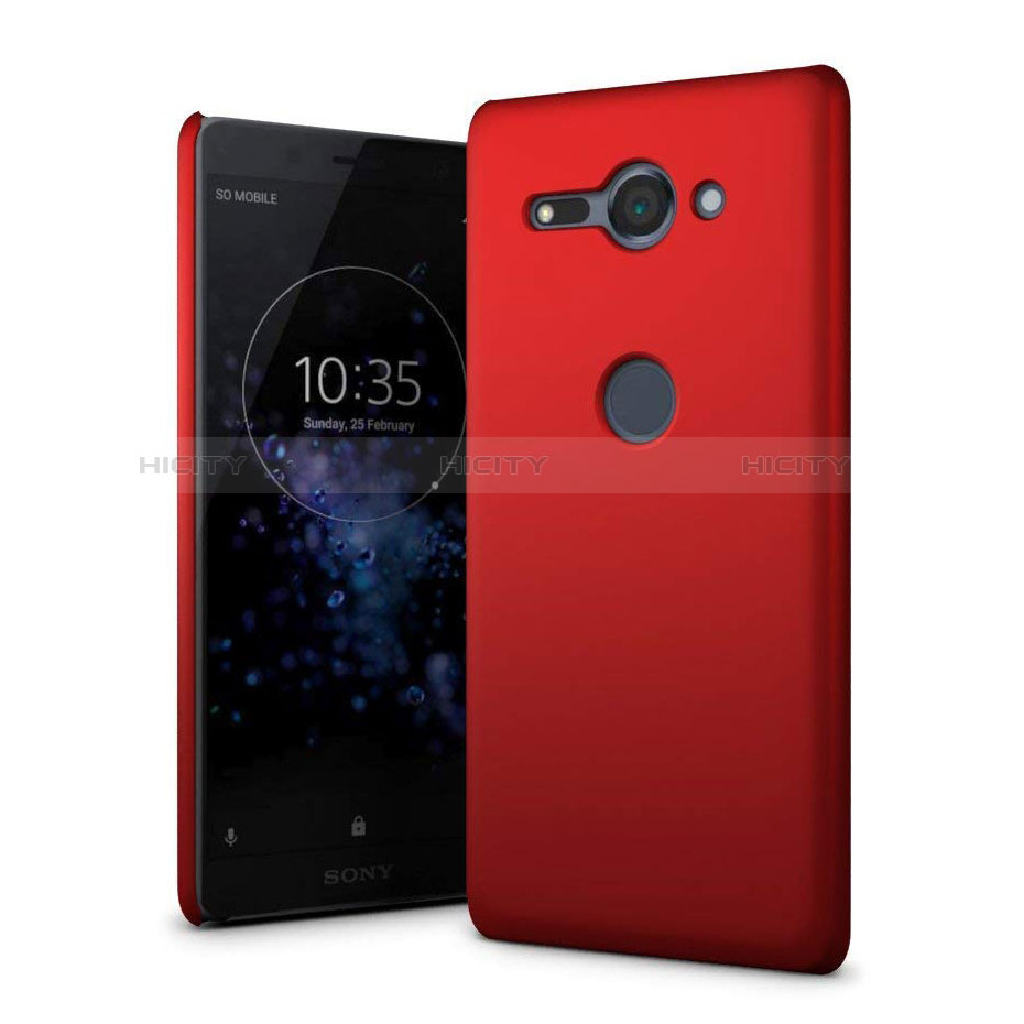 Coque Plastique Rigide Etui Housse Mat M01 pour Sony Xperia XZ2 Compact Rouge Plus