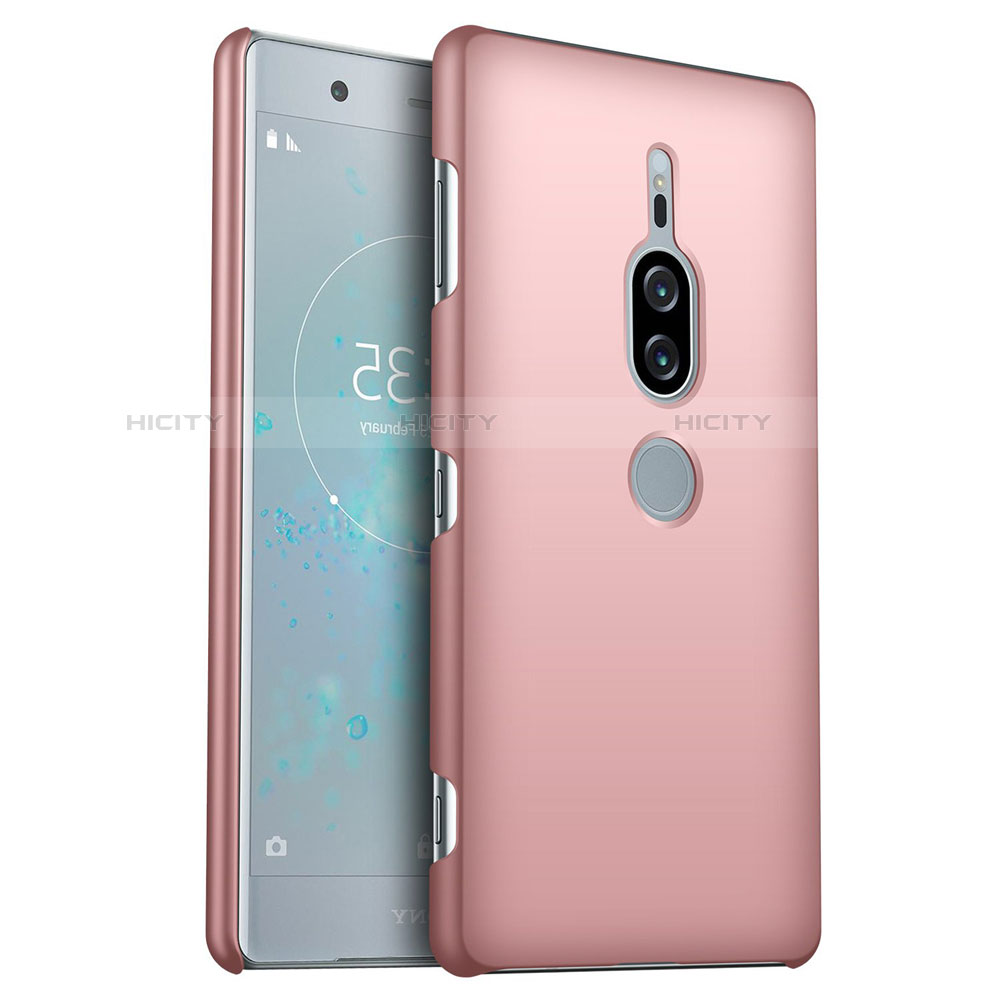 Coque Plastique Rigide Etui Housse Mat M01 pour Sony Xperia XZ2 Premium Or Rose Plus