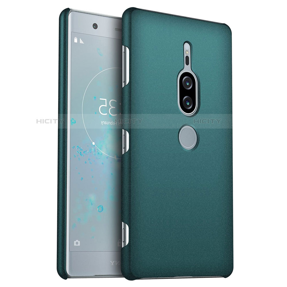 Coque Plastique Rigide Etui Housse Mat M01 pour Sony Xperia XZ2 Premium Vert Plus