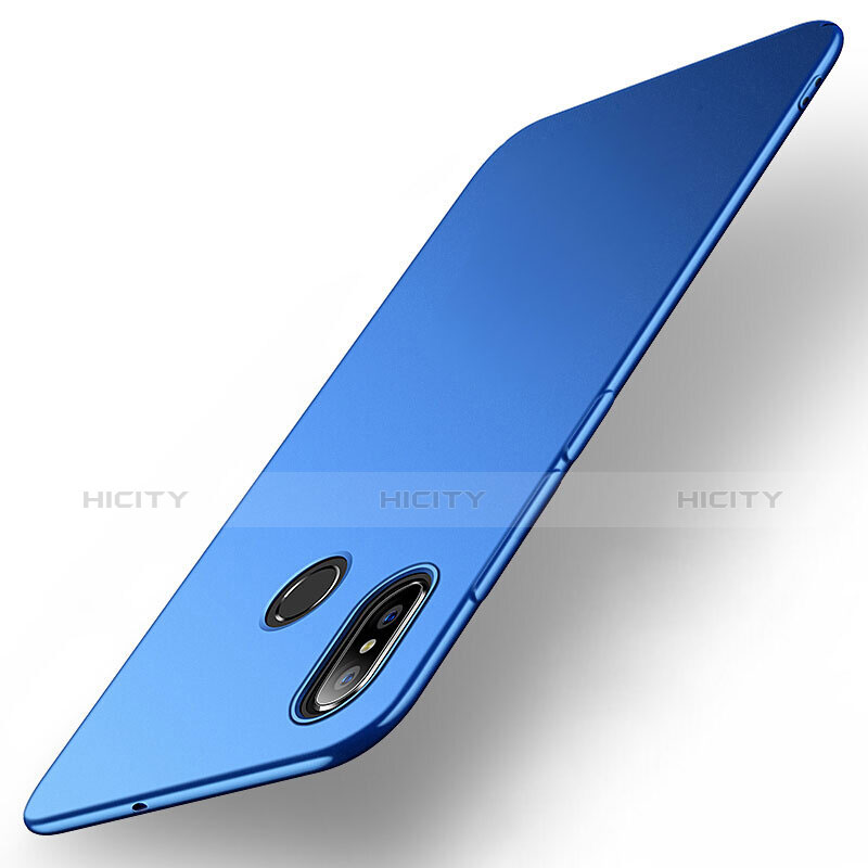 Coque Plastique Rigide Etui Housse Mat M01 pour Xiaomi Mi Max 3 Bleu Plus