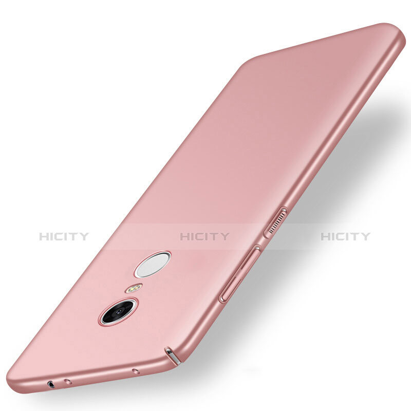 Coque Plastique Rigide Etui Housse Mat M01 pour Xiaomi Redmi Note 5 Indian Version Or Rose Plus