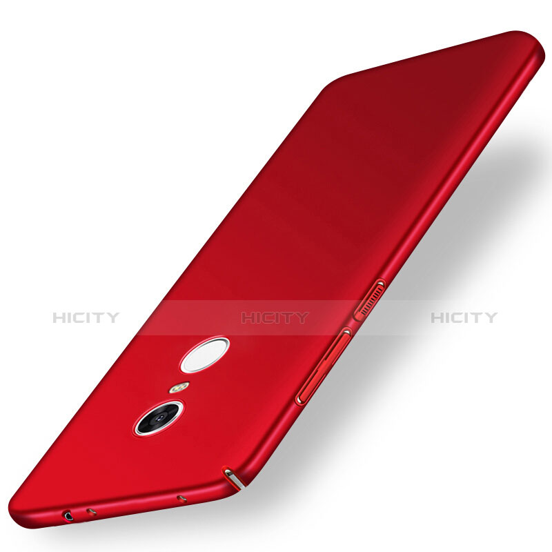 Coque Plastique Rigide Etui Housse Mat M01 pour Xiaomi Redmi Note 5 Indian Version Rouge Plus