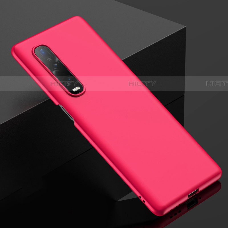 Coque Plastique Rigide Etui Housse Mat M02 pour Oppo Find X2 Pro Rose Rouge Plus