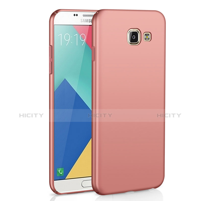 Coque Plastique Rigide Etui Housse Mat M02 pour Samsung Galaxy A9 Pro (2016) SM-A9100 Or Rose Plus