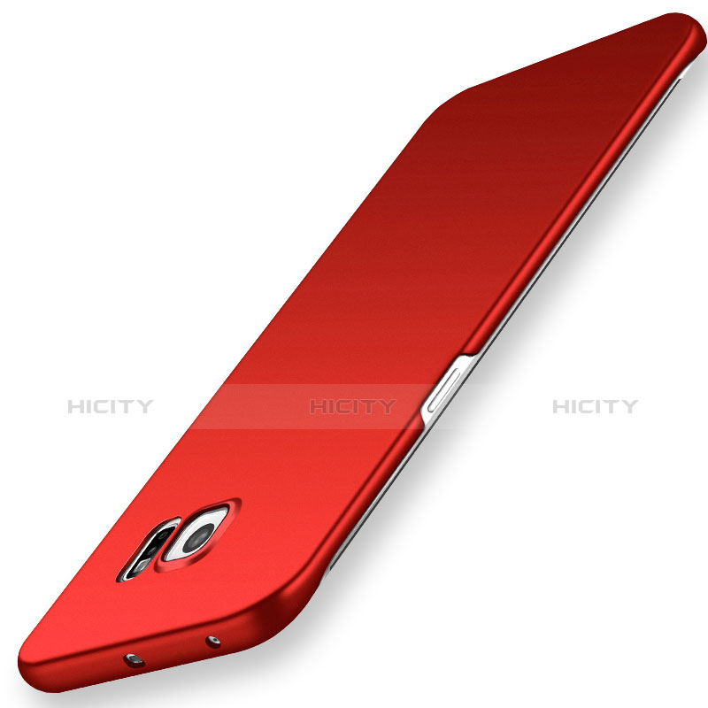 Coque Plastique Rigide Etui Housse Mat M02 pour Samsung Galaxy S6 Edge SM-G925 Rouge Plus