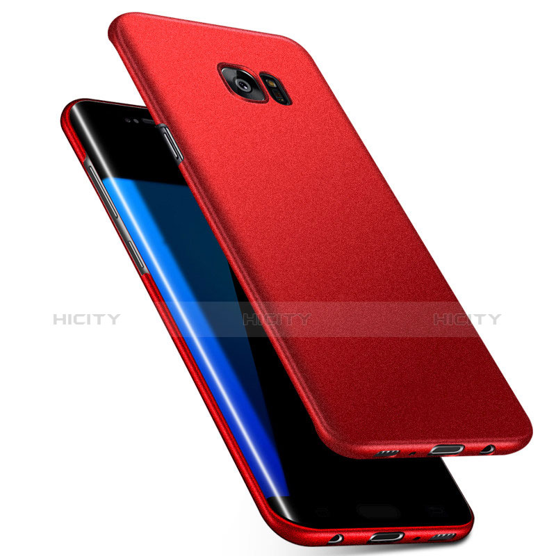 Coque Plastique Rigide Etui Housse Mat M02 pour Samsung Galaxy S7 Edge G935F Rouge Plus