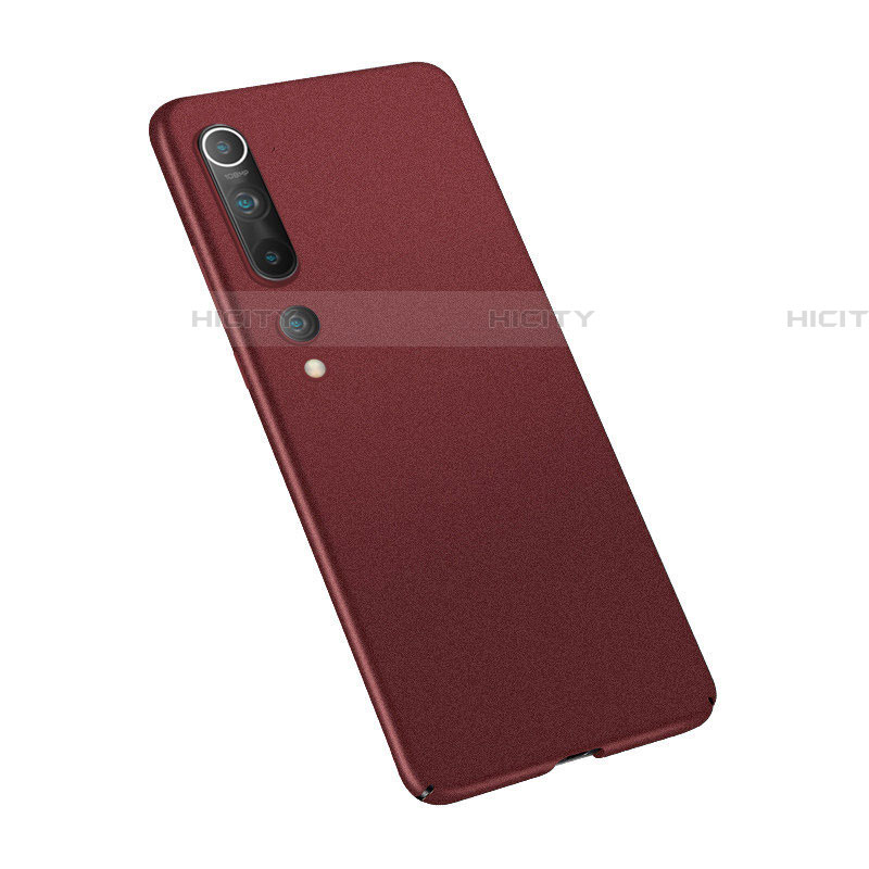 Coque Plastique Rigide Etui Housse Mat M02 pour Xiaomi Mi 10 Vin Rouge Plus